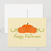 Pumpkin-Wirbel Halloween Postcard Postkarte (Vorne/Hinten)