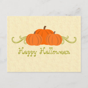 Pumpkin-Wirbel Halloween Postcard Postkarte