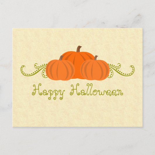 Pumpkin-Wirbel Halloween Postcard Postkarte (Vorderseite)