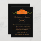 Pumpkin Wirbel Hochzeit im Herbst Response Card (d RSVP Karte (Vorne/Hinten)