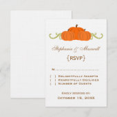 Pumpkin Wirbel Hochzeit im Herbst Response Card RSVP Karte (Vorne/Hinten)