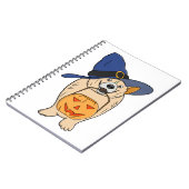 Pumpkin Witch Dog Notizblock (Linke Seite)