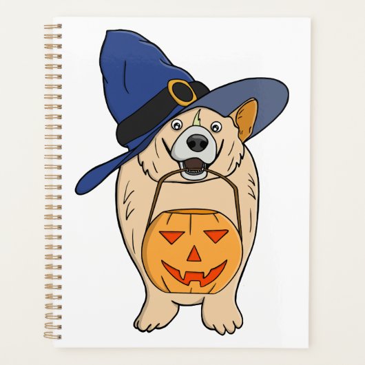 Pumpkin Witch Dog Planer (Vorderseite)