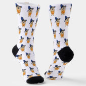 Pumpkin Witch Dog Socken (Gewinkelt)