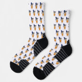 Pumpkin Witch Dog Socken (Links)
