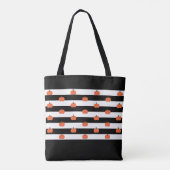 Pumpkin with Black & White Stripes - Personalized Tasche (Rückseite)