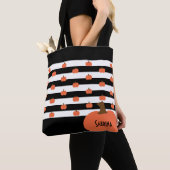 Pumpkin with Black & White Stripes - Personalized Tasche (Von Nahem)