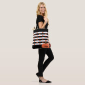Pumpkin with Black & White Stripes - Personalized Tasche (Am Model)