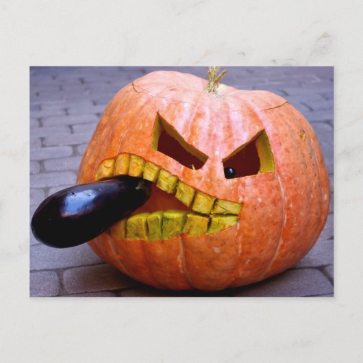 Pumpkin with Eggplant Postkarte (Vorderseite)