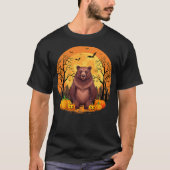 Pumpkin With Funny Halloween Costume Grizzly Bear  T-Shirt (Vorderseite)