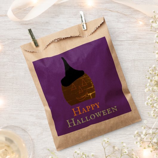 Pumpkin with Hat Favor Bag Geschenktütchen (Ausgeschnitten)