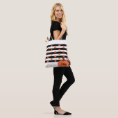 Pumpkin with White & Black Stripes - Personalized Tasche (Am Model)