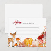 Pumpkin Woodland Animals - Freundschaftskarte Begleitkarte (Vorne/Hinten)