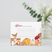 Pumpkin Woodland Animals - Freundschaftskarte Begleitkarte (Stehend Vorderseite)