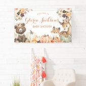Pumpkin Woodland Babydusche Große Banner (Insitu)