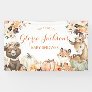 Pumpkin Woodland Babydusche Große Banner