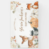 Pumpkin Woodland Babydusche Große Banner (Vertikal)
