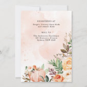 Pumpkin Woodland Wildtierdusche per Mail Einladung (Rückseite)