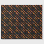 Pumpkin Wrapping Paper Jack-O-Lantern Geschenkpapi Geschenkpapier (Flach)