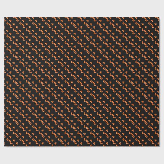 Pumpkin Wrapping Paper Jack-O-Lantern Geschenkpapi Geschenkpapier (Flach)
