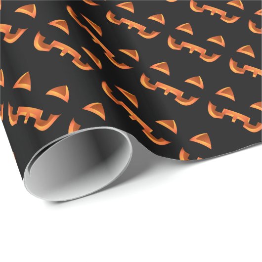 Pumpkin Wrapping Paper Jack-O-Lantern Geschenkpapi Geschenkpapier (Rolleneckpunkt)