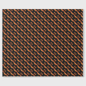 Pumpkin Wrapping Paper Jack-O-Lantern Geschenkpapi Geschenkpapier (Flach)