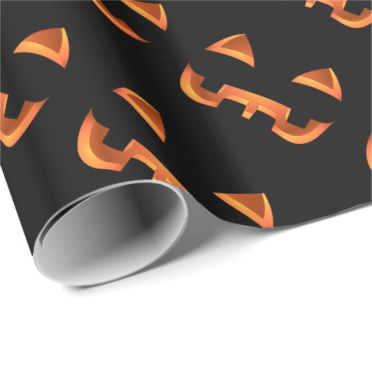 Pumpkin Wrapping Paper Jack-O-Lantern Geschenkpapi Geschenkpapier (Rolleneckpunkt)
