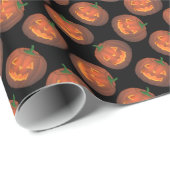 Pumpkin Wrapping Paper Jack-O-Lantern Geschenkpapi Geschenkpapier (Rolleneckpunkt)