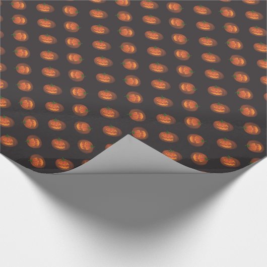 Pumpkin Wrapping Paper Jack-O-Lantern Geschenkpapi Geschenkpapier (Ecke)