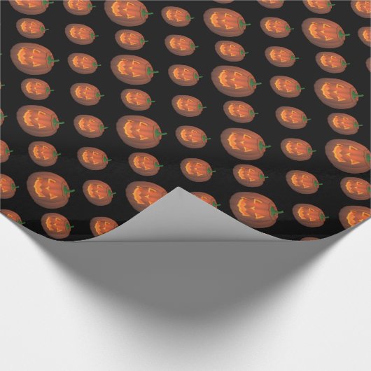 Pumpkin Wrapping Paper Jack-O-Lantern Geschenkpapi Geschenkpapier (Ecke)