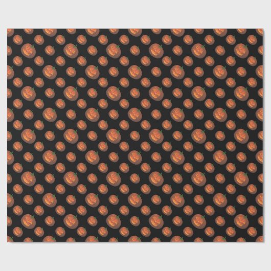 Pumpkin Wrapping Paper Jack-O-Lantern Geschenkpapi Geschenkpapier (Flach)