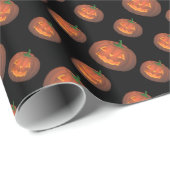 Pumpkin Wrapping Paper Jack-O-Lantern Geschenkpapi Geschenkpapier (Rolleneckpunkt)