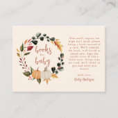 Pumpkin Wreath Baby Shower Books for baby Begleitkarte (Vorderseite)