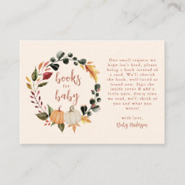 Pumpkin Wreath Baby Shower Books for baby Begleitkarte