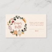 Pumpkin Wreath Baby Shower Diaper Raffle Begleitkarte (Vorderseite)