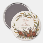 Pumpkin Wreath Inspirivity Wedumn Magnet (Vorderseite/Rückseite)