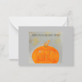 Pumpkin wünscht graue flache Note Card Mitteilungskarte