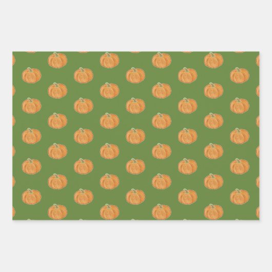 Pumpkin Zeichnend Geschenkpapier Set (Vorderseite 2)