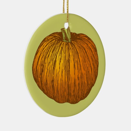 Pumpkin Zeichnend Keramik Ornament (Rechts)