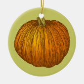 Pumpkin Zeichnend Keramik Ornament (Vorne)
