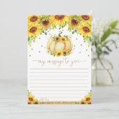 Pumpkin-Zeit Kapsel-Nachricht an Sie Blank Cards Einladung (Stehend Vorderseite)