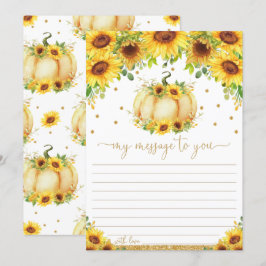 Pumpkin-Zeit Kapsel-Nachricht an Sie Blank Cards Einladung