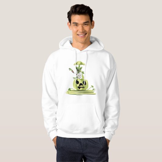 Pumpkin Zombie Halloween Hoodie (Vorne ganz)