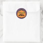 Pumpkin Zombie Runder Aufkleber (Tasche)