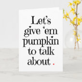 Pumpkin zu reden über Halloween Card Karte (Gelbe Blume)