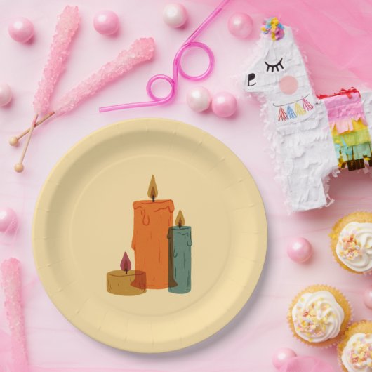 Pumpkin zu reden über Papier Teller (Party)