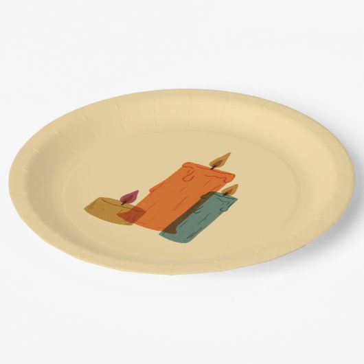 Pumpkin zu reden über Papier Teller (Schrägansicht)