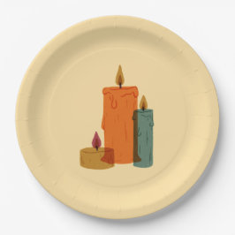 Pumpkin zu reden über Papier Teller