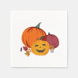 Pumpkin zu reden über Papier Teller Serviette