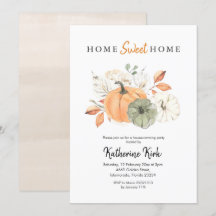 Pumpkin Zuhause Sweet Zuhause Housewarming Party